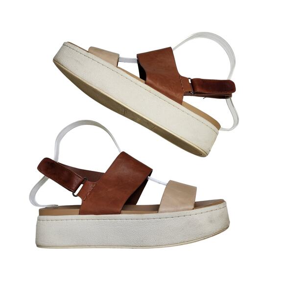 Vince Womens Westport Colorblock Leather Platform Slingback Sandals Size 7.5 - Picture 5 of 11